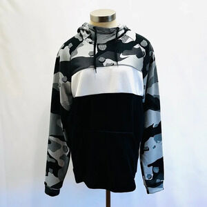 NIKE Men Long Sleeve Pullover Hoodie Multi-Colored Hoodie Sweat Shirt Sz Medium